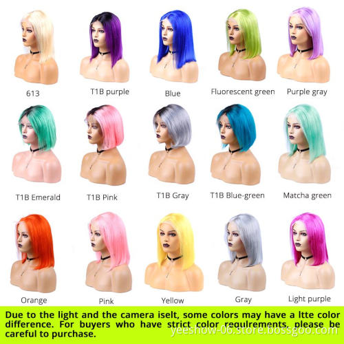 100% Brazilian Natural Bob Full Transparent Lace Virgin Human Hair Extensions Wigs 360  Lace Front Wig Vendors